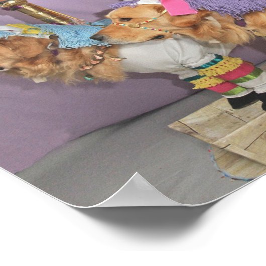 Golden Retriever Carousel ポスター (角)