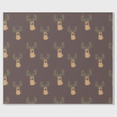 Golden Retriever Christmas Antler Wrapping Paper ラッピングペーパー (フラット)