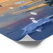 Golden Retriever Christmas Boat Holiday ポスター (角)