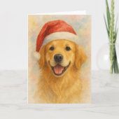 Golden Retriever Christmas Card カード (正面)
