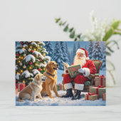 Golden Retriever Christmas Card シーズンカード (スタンド正面)