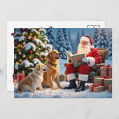 Golden Retriever Christmas Card シーズンカード (正面/裏面)