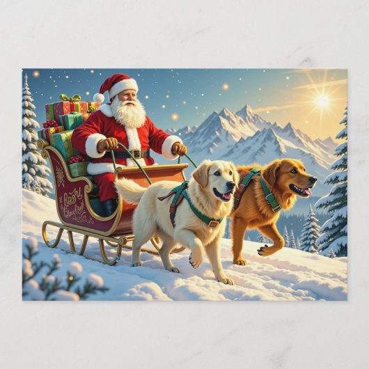 Golden Retriever Christmas Card シーズンカード (正面)