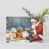 Golden Retriever Christmas Card シーズンカード (スタンド正面)