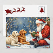 Golden Retriever Christmas Card シーズンカード (正面/裏面)