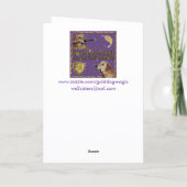 Golden Retriever Christmas Holiday Drummer Boy シーズンカード (裏面)