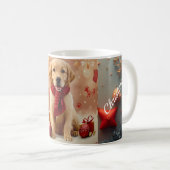 Golden Retriever Christmas Mug コーヒーマグカップ (正面右)