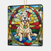 Golden Retriever Christmas Ornament セラミックオーナメント (左)