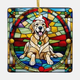 Golden Retriever Christmas Ornament セラミックオーナメント