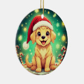 Golden Retriever Christmas Ornament セラミックオーナメント (右)
