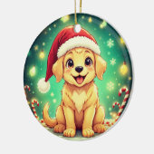 Golden Retriever Christmas Ornament セラミックオーナメント (左)