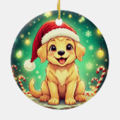 Golden Retriever Christmas Ornament セラミックオーナメント (裏面)