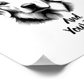 Golden Retriever Christmas Poster Instant Download ポスター (角)