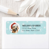 Golden Retriever Christmas Return Address Labels ラベル (インサイチュ)