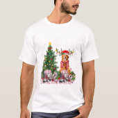 Golden Retriever Christmas Tシャツ (正面)