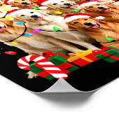 Golden Retriever Christmas Tree Ornament Decor Xma ポスター (角)