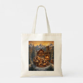 Golden Retriever Cozy Cabin Tote Bag トートバッグ (裏面)