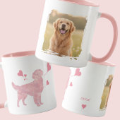 Golden Retriever Custom Photo & Name Valentine マグカップ