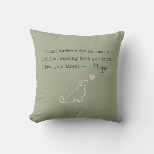 Golden Retriever Custom Photo Pillow Dog Mom Gift クッション (正面)