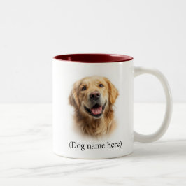 Golden Retriever Dad Loyal Dog Love ツートーンマグカップ