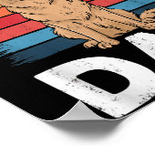 Golden Retriever Dad Shirt Men Daddy Dog Lover Fat ポスター (角)