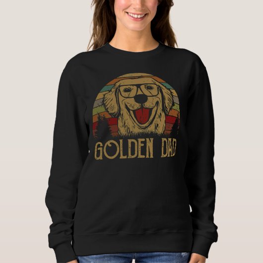 Golden Retriever Dad Vintage スウェットシャツ (正面)