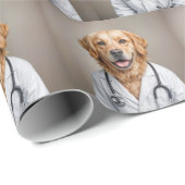 Golden Retriever Doctor With a Stethoscope ラッピングペーパー (ロールコーナー)