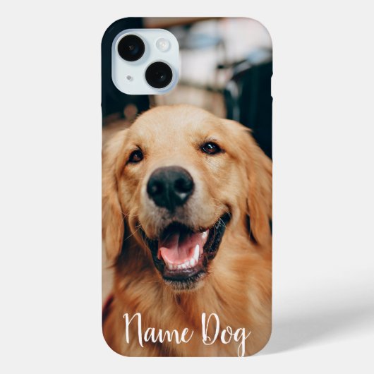 Golden Retriever dogの名前を電話ケースに変更 Case-Mate iPhoneケース (裏面)