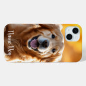 Golden Retriever dogの名前を電話ケースに変更 Case-Mate iPhoneケース (裏面 (横))
