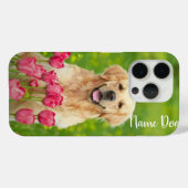 Golden Retriever dogの名前を電話ケースに変更 Case-Mate iPhoneケース (裏面 (横))