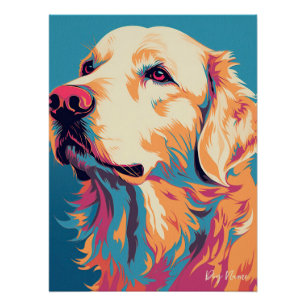 Golden Retriever Dog 005 - Bruno Pokopen ポスター