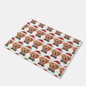 Golden Retriever Dog Breed Christmas ドアマット (アングル)