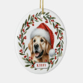 Golden Retriever Dog Ceramic Circle Ornament セラミックオーナメント (右)
