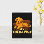 Golden Retriever Dog Clothes For Humans My Therast カード (黄色い花)