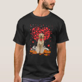 Golden Retriever Dog Heart Valentines Day Dog Dad  Tシャツ (正面)