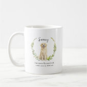Golden Retriever Dog | Monogram コーヒーマグカップ (左)