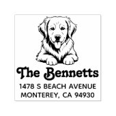 Golden Retriever Dog Owner Gift Return セルフインキングスタンプ (デザイン)