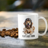 Golden Retriever Dog Pilot Best Friend Cute Pet  コーヒーマグカップ