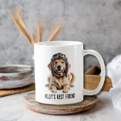 Golden Retriever Dog Pilot Best Friend Cute Pet  コーヒーマグカップ