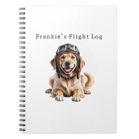 Golden Retriever Dog Pilot Best Friend Cute Pet  ノートブック (正面)