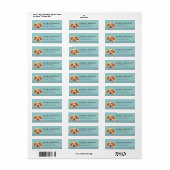 Golden Retriever Dog Return Address Labels ラベル (フルシート)