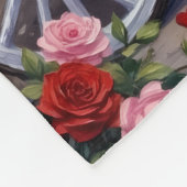 Golden Retriever Dog Valentine's Day  フリースブランケット (角)