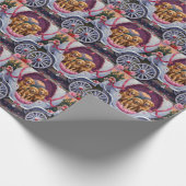 Golden Retriever Dog Valentine's Day  ラッピングペーパー (角)