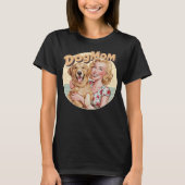 Golden Retriever Dogmom t-shirt doglover retro Tシャツ (正面)