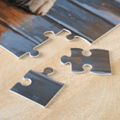 Golden Retriever Dogs Christmas Snow Holiday ジグソーパズル (側面)