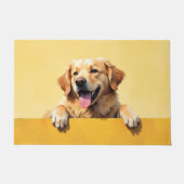 Golden Retriever Doormat Art ドアマット (正面)