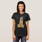 Golden Retriever Easter Day Bunny Eggs Easter Cost Tシャツ (正面フル)