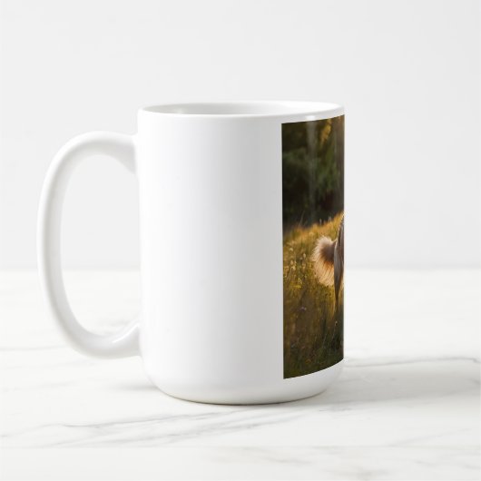 Golden Retriever Elegant Coffee Mug コーヒーマグカップ (左)