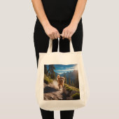 Golden Retriever Elegant Grocery Tote Bag トートバッグ (正面(商品))