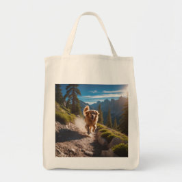 Golden Retriever Elegant Grocery Tote Bag トートバッグ